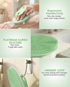 Soft Silicone Shower Brush Body Wash Bath Exfoliating Skin Massage Scrubber - Image 5