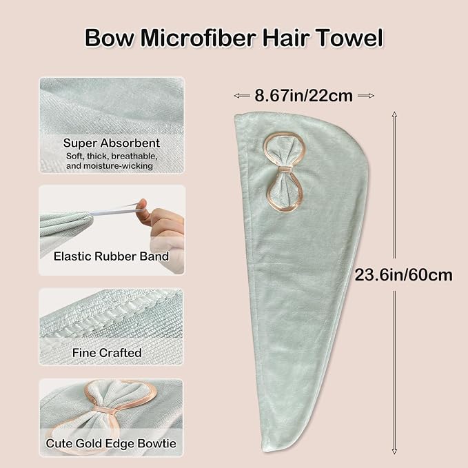 Jseng Microfiber Hair Towel Wrap - Image 3
