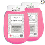 Original Kessa Exfoliating Glove -Value Pack -Pink -Microdermabrasion At Home by ZakiasMorocco