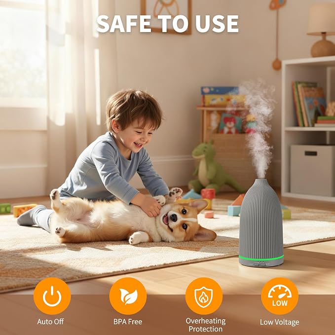 URPOWER 100ML Essential Oil Diffuser Ultrasonic Cool Mist Humidifier - Image 4