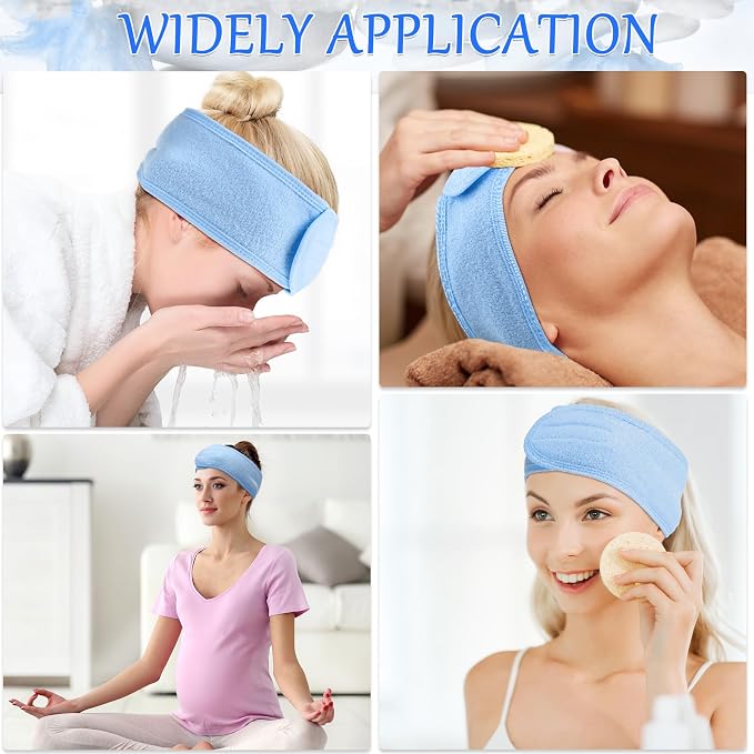 Hoteam 30 Pack Spa Headband Facial Esthetician Hair Wrap - Image 7