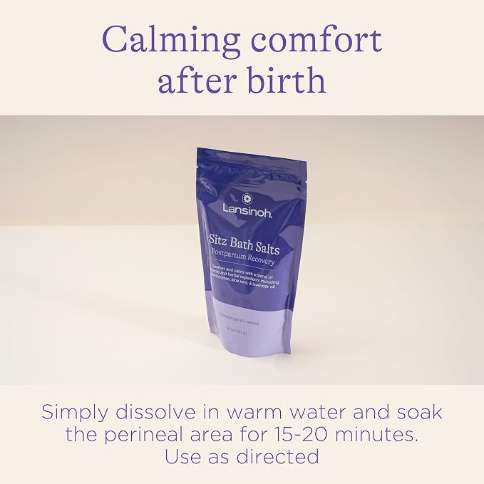 Lansinoh Sitz Bath Salts for Postpartum Care, Perineal Soak - Image 5