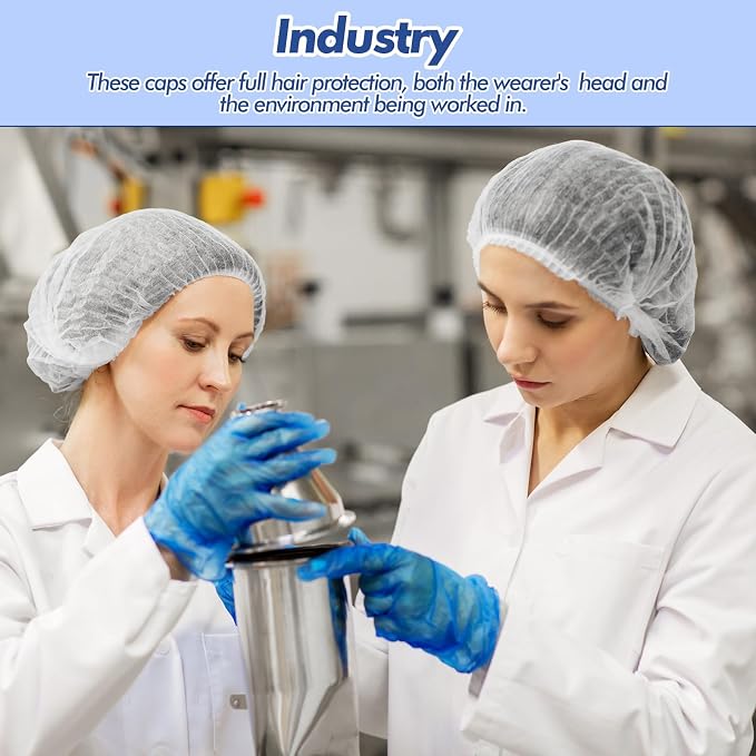 Yahenda 2000 Pcs Disposable Hair Nets Bulk 21 Inch Non Woven Bouffant Caps - Image 5