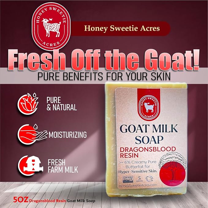 Honey Sweetie Acres Dragonsblood Goat Milk Soap - Image 2