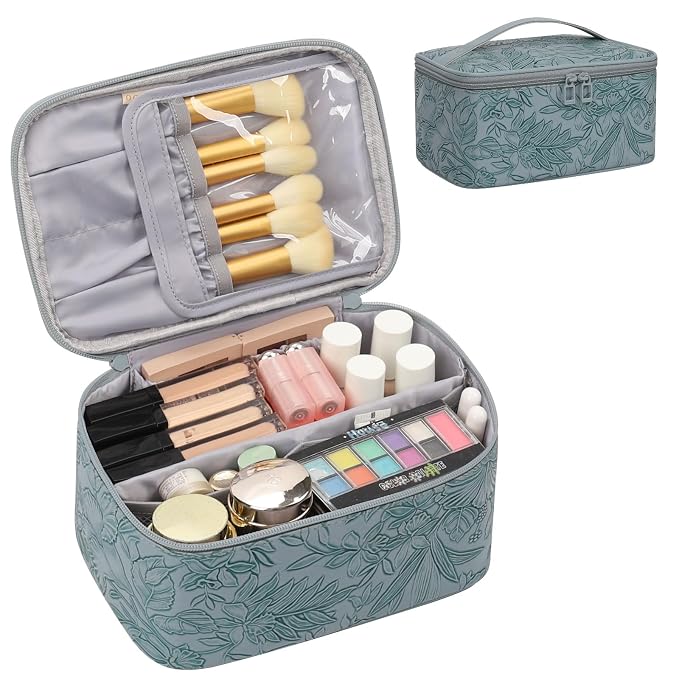 OCHEAL Makeup Bag, Travel Makeup Organizer Bag, Large Capacity Cosmetic Bags - Image 9