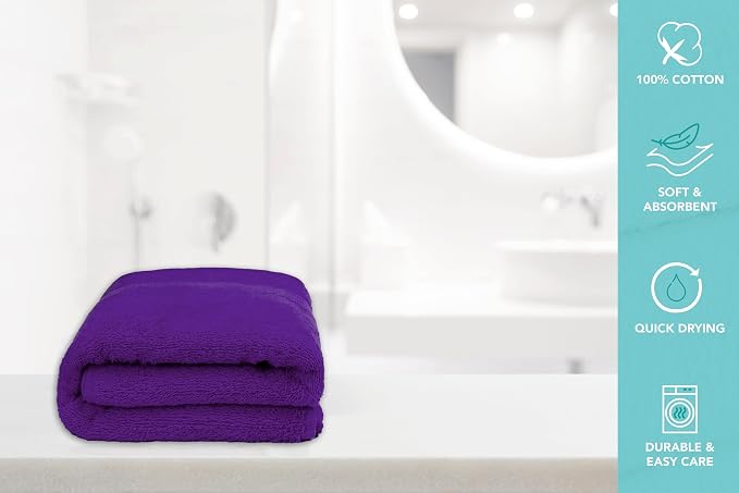 Medium Bath Towels Pack of 6 – 24x48 Inches – Soft, Quick Dry & Highly - Image 6