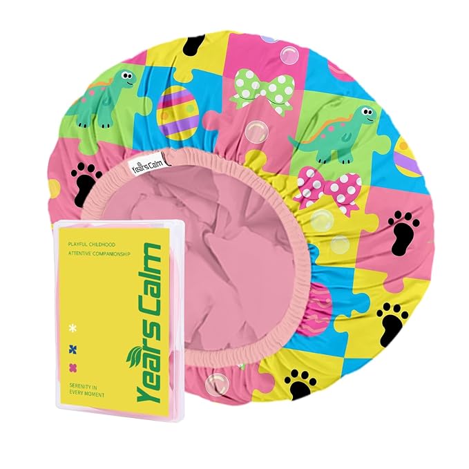 Years calm Kids Shower Cap, Waterproof Reusable Cartoon Bath Cap by Yearscalm