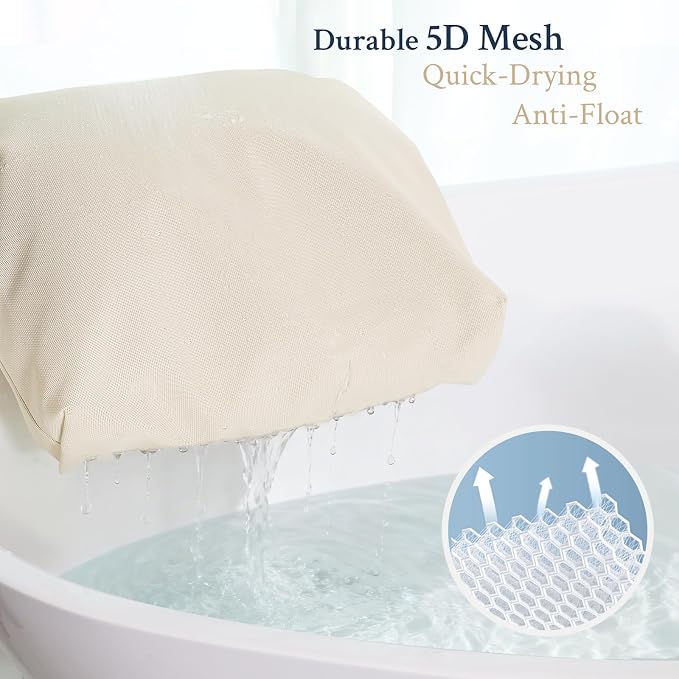 Luxury Bathtub Pillow, Gift for Christmas Birthday Mother's Day, Skin-Friendly - Image 4