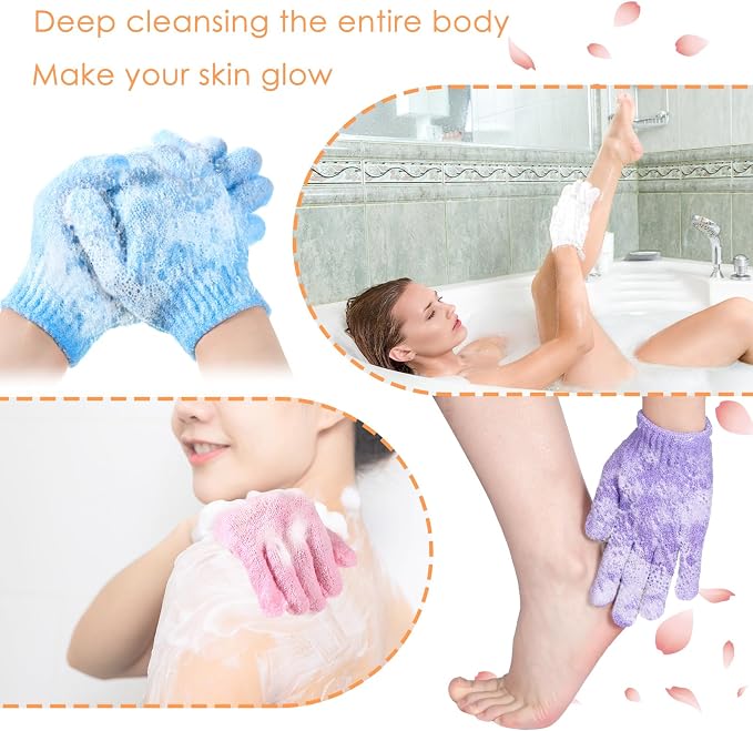 FoldTier 100 Pcs Exfoliating Gloves Bulk - Image 7