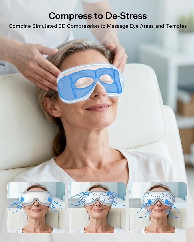 Eye Massager, Heated Eye Mask for Migraines/Strain/Dry Eyes Relief, Smart Sleep - Image 3