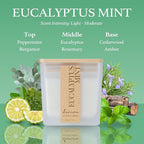 Eucalyptus Mint Scented Candle, 7.04oz 40 Hour Burn, Natural Soy Wax - Image 4