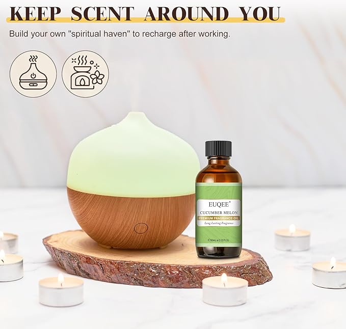 EUQEE Cucumber Melon Fragrance Oil, Premium Cucumber Melon Essential Oil 2.02 - Image 5