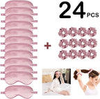 24Pcs Satin Eye Mask Silk Sleep Masks Silky Eyes Cover Blackout Blindfold - Image 2