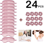 24Pcs Satin Eye Mask Silk Sleep Masks Silky Eyes Cover Blackout Blindfold - Image 4