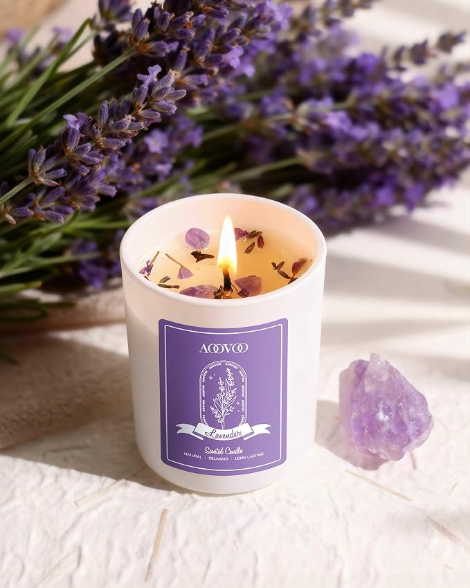 AOOVOO Rose/Vanilla/Eucalyptus/Lavender Scented Candles - Image 4