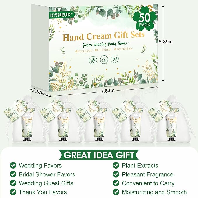 50 Pack Bulk Hand Cream Gifts Sets, Wedding Party Favors, Bridal Shower Gifts - Image 4