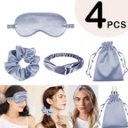 4Pcs Silk Sleep Masks Satin Eye Mask Silky Eyes Cover Blindfold Eyeshade - Image 2