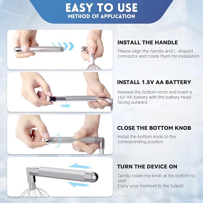 Head Massager Scalp, Vibrating Electric Scalp Massagers, Battery Powered Head - Image 4
