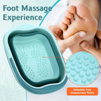 2 Pack Collapsible Foot Bath Plastic Foot Soaking Tub Portable Feet Bucket - Image 3