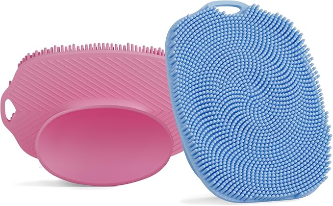 2 PCS Face Scrubber, Soft Silicone Face Exfoliator by ARIOSOX