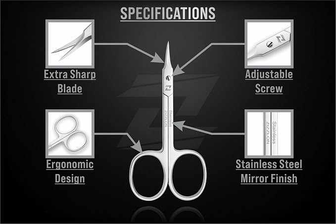 Cuticle Scissors Professional Extra Fine Curved Pointed Tip - Image 5