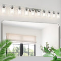 Brushed Nickel Bathroom Vanity Light, 10-Light Vanity Lights by DIKAIDALights