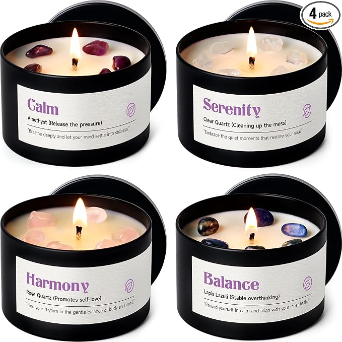 AOOVOO Crystal Soothing Candles Set by AOOVOO