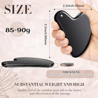 Nuanchu Stainless Steel Gua Sha Facial Tool, Metal Gua Sha - Image 2