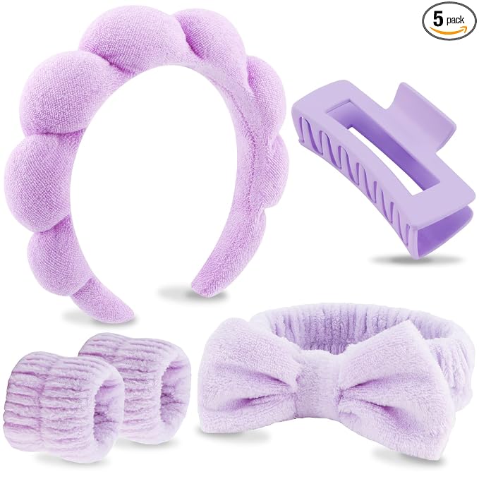 VELSCRUN Spa Headbands for Wash Face, Makeup Headband, Facial Skincare Headbands by VELSCRUN