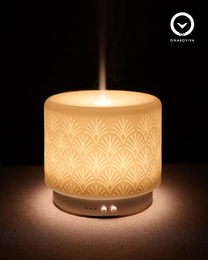 Ceramic Essential Oil Diffuser, 280ml 2.4MHz Ultrasonic Cool Mist Aromatherapy - Image 9