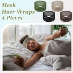 CIATBYYJ 4Pcs Mesh Hair Wraps for Black Women Adjustable Soft Meshs Head Wraps - Image 5