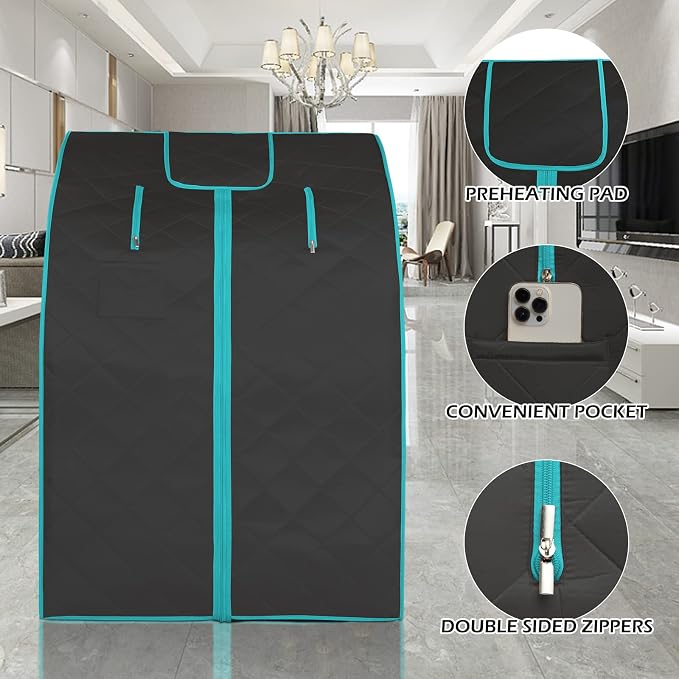 Smartmak Far Infrared Sauna, Full Body One Person Portable SPA Set - Image 4