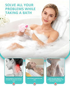 Full Body Bath Pillow for Bathtub, 5D Thick Tub Pillow for Bathtub - Image 3