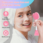 MUIIGOOD Silicone Face Scrubber Face Mask Brush Exfoliating Lip Cleansing - Image 2
