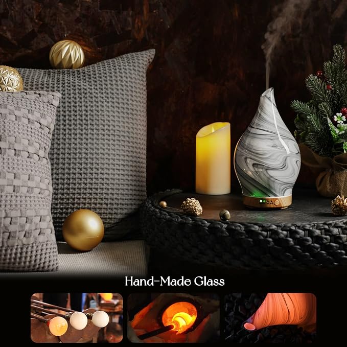 Porseme 150ml Essential Oil Diffuser Glass Color Changing Aroma Air Diffusers - Image 5