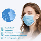 LEMENT Disposable Face Masks 125 Pcs, 3 Ply Face Mask Elastic Earloops - Image 4