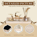 MAONAME Wash White Bathroom Vanity Tray, Rustic Long Narrow Tray, Rectangle - Image 3