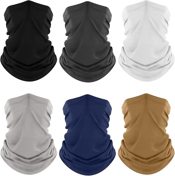 Fuinloth Neck Gaiter, 6 Pack Cooling UV Protection Bandana Face Mask Gator Scarf by fuinloth
