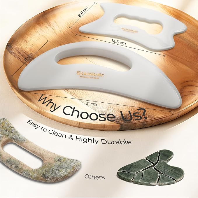 Scienlodic 2 Pcs Large Body Gua Sha Massage Tools - Image 8