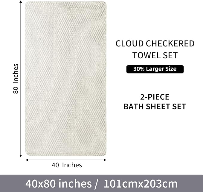 Extra Large Bath Towel Sheet-40x80 Inches Oversized, Super Soft, Quick Dry - Image 7