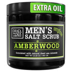 Salt Body Scrub Amberwood For Men – Moisturizes, Exfoliates & Nourishes Skin – by DeadSeaCollection