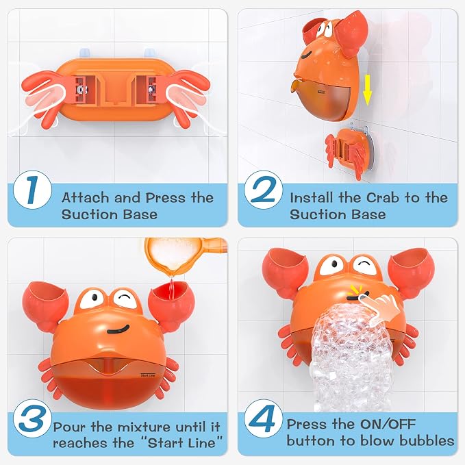 KINDIARY Bath Toy, Crab Bath Bubble Maker - Image 6