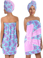 Bow Towel Wrap for Women Girls – Microfiber Shower Spa Wrap - Image 3