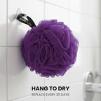 Large Purple Bath Sponge Pack of 3 – Gentle Exfoliation Loofahs - Image 2