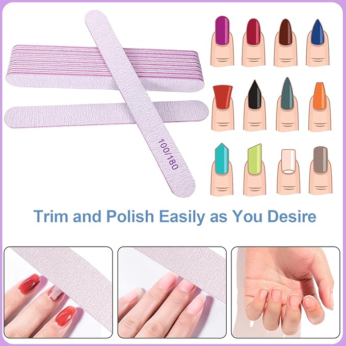 Nail File and Buffer Set, Nail File Kit Professional Nail Files & Buffers - Image 2