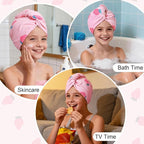 2 Pack Microfiber Hair Towel Wrap - Image 7