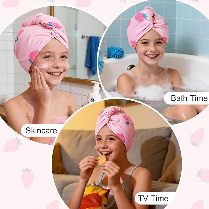 2 Pack Microfiber Hair Towel Wrap - Image 7