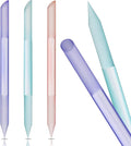 3 Pieces Glass Cuticle Pusher Cuticle Remover Glass Nail File Dual Ended by Mudder