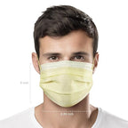 CSD Colo 30 Pcs Yellow Disposable Face Masks, 3 Ply Adult Mask - Image 8