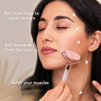 huefull Face Massager Rose Quartz Face Roller & Gua Sha Facial Tool Set - Image 6